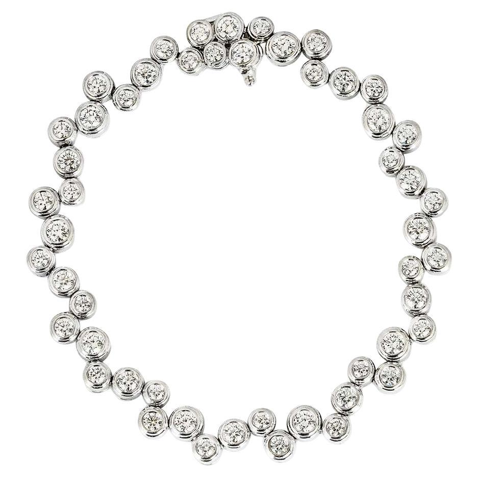 Tiffany 
Co. Bracciale a bolle di diamante in platino 3,65ct TDW