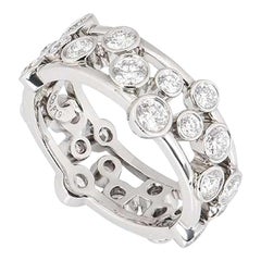 Tiffany & Co. Platinum Diamond Bubble Ring 1.60 Carat