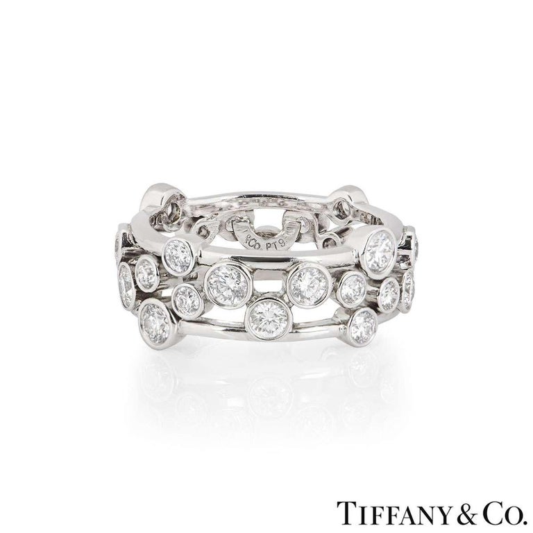 Tiffany and Co. Platinum Diamond Bubble Ring at 1stDibs | tiffany ...