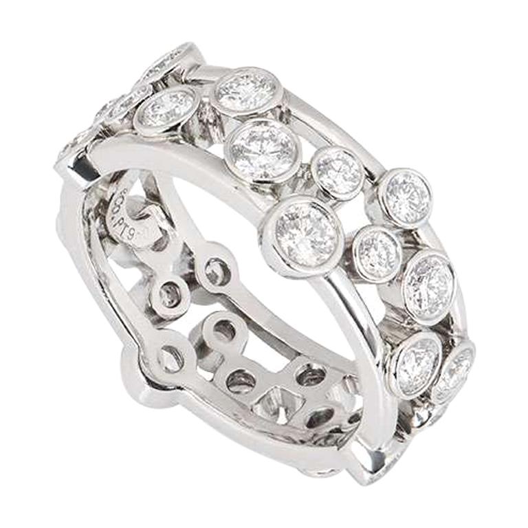 Co. Platinum Diamond Bubble Ring 