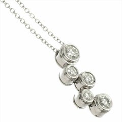 TIFFANY & Co. Platinum Diamond Bubbles Pendant Necklace