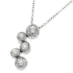 TIFFANY & Co. Platinum Diamond Bubbles Pendant Necklace
