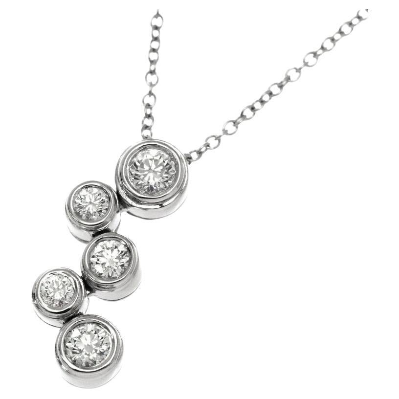 TIFFANY & Co. Collana con ciondolo a bolle di diamante in platino in vendita