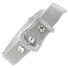 Tiffany & Co. Platinum Diamond Buckle Bracelet