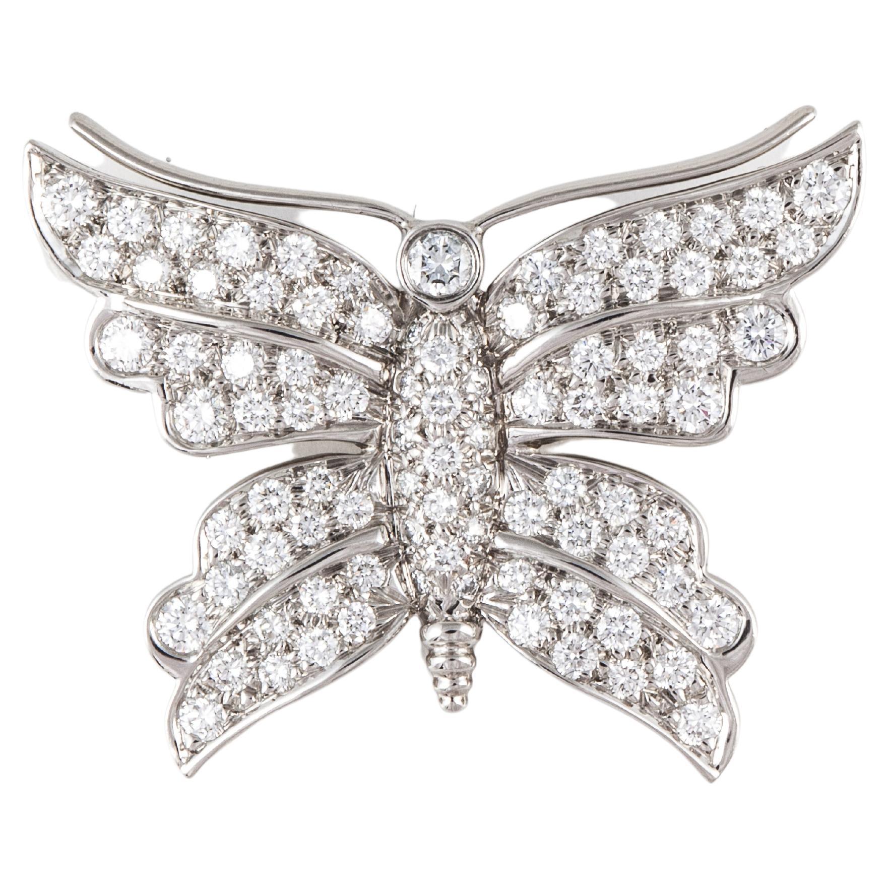 Tiffany & Co. Épingle à papillon en platine et diamant