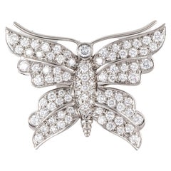 Tiffany & Co. Platinum Diamond Butterfly Pin