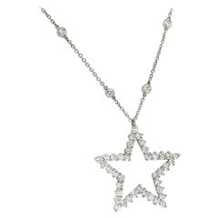 Platin-Diamant-Halskette mit Sternmotiv von Tiffany & Co