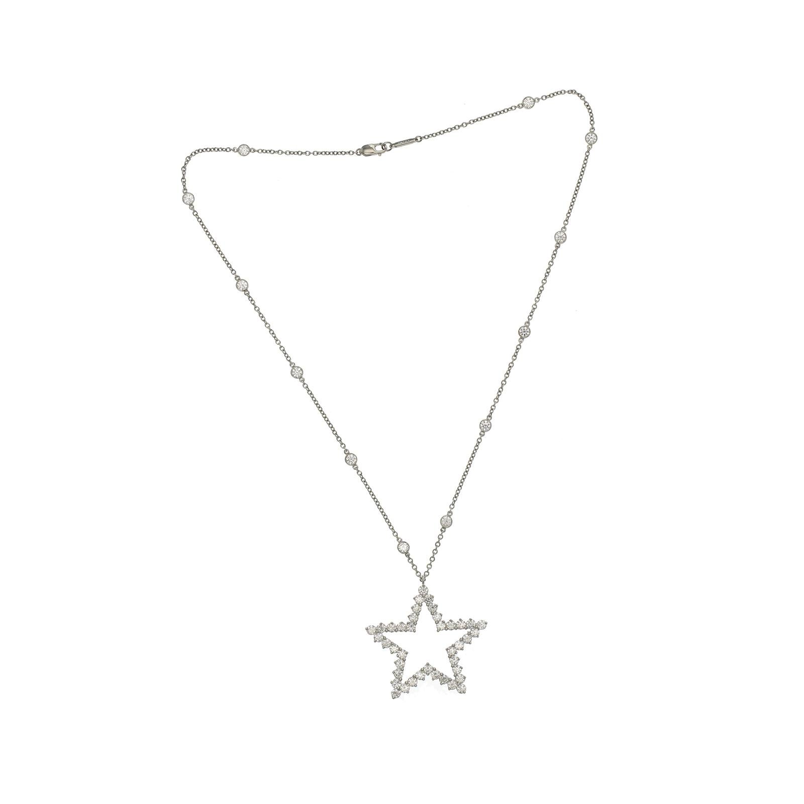 tiffany diamond star necklace
