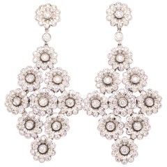 Tiffany & Co. Platin-Diamant-Kronleuchter-Ohrringe