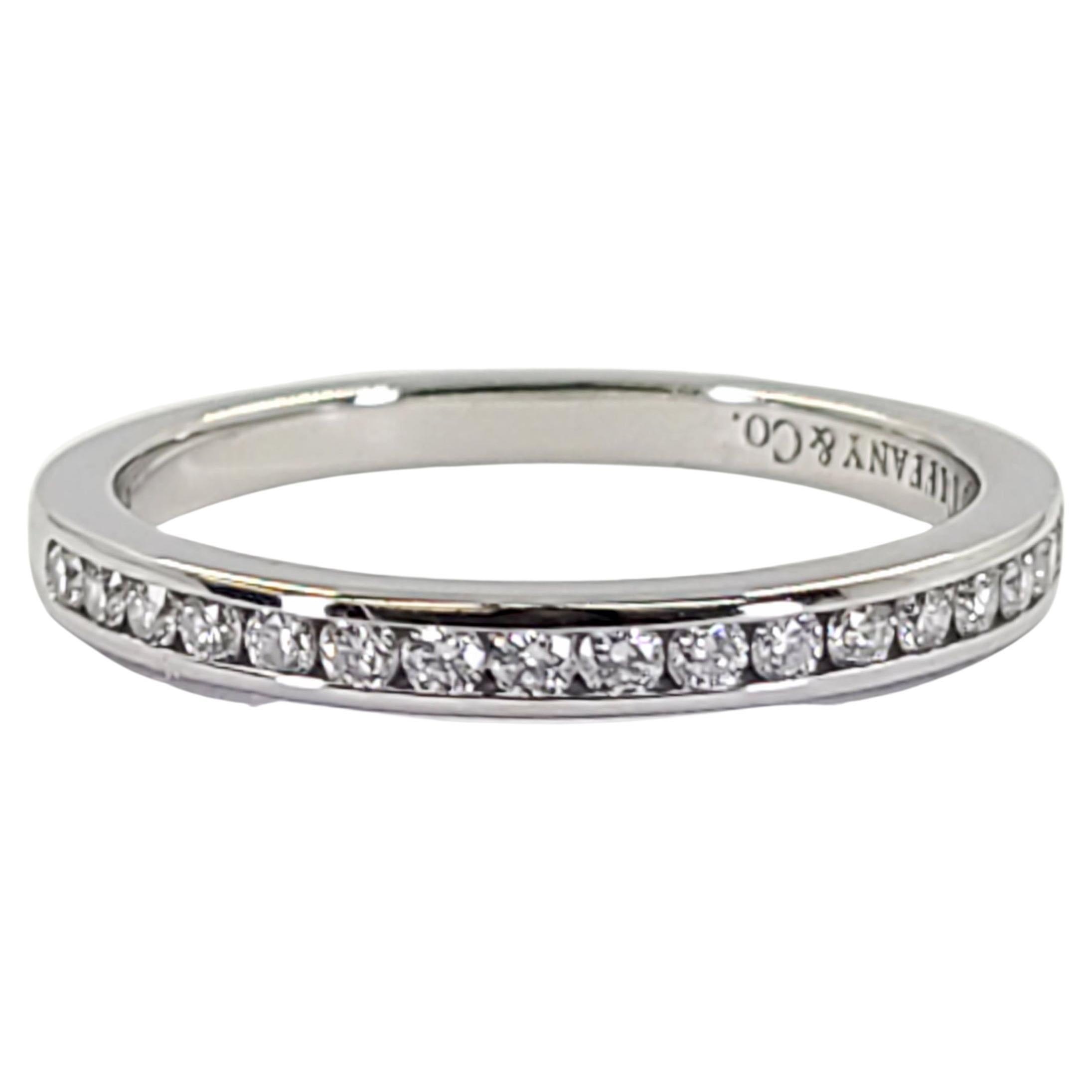 Bracelet cannelé en platine et diamant Tiffany & Co