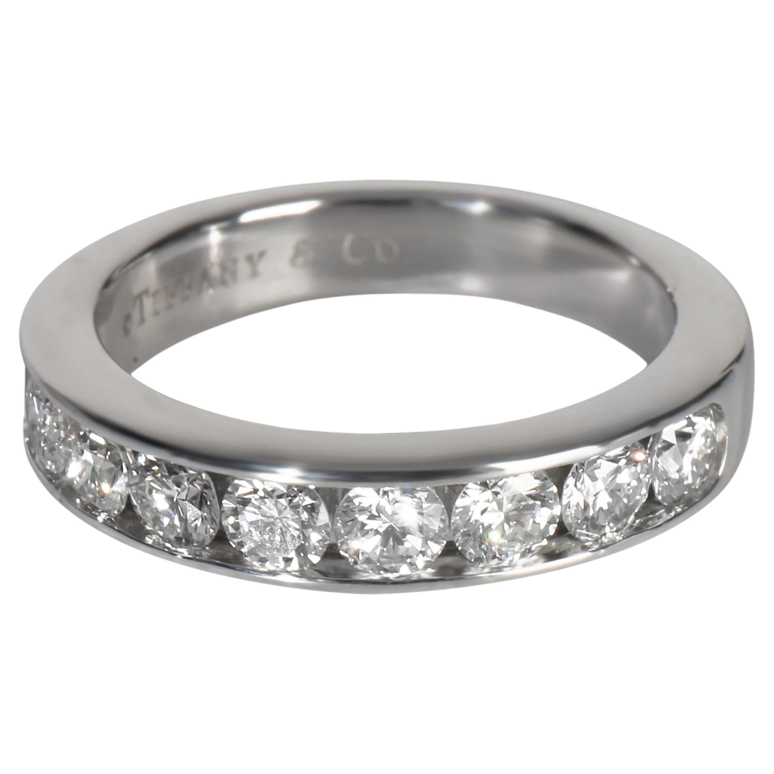 Tiffany & Co. Platinum Diamond Channel Set Band For Sale