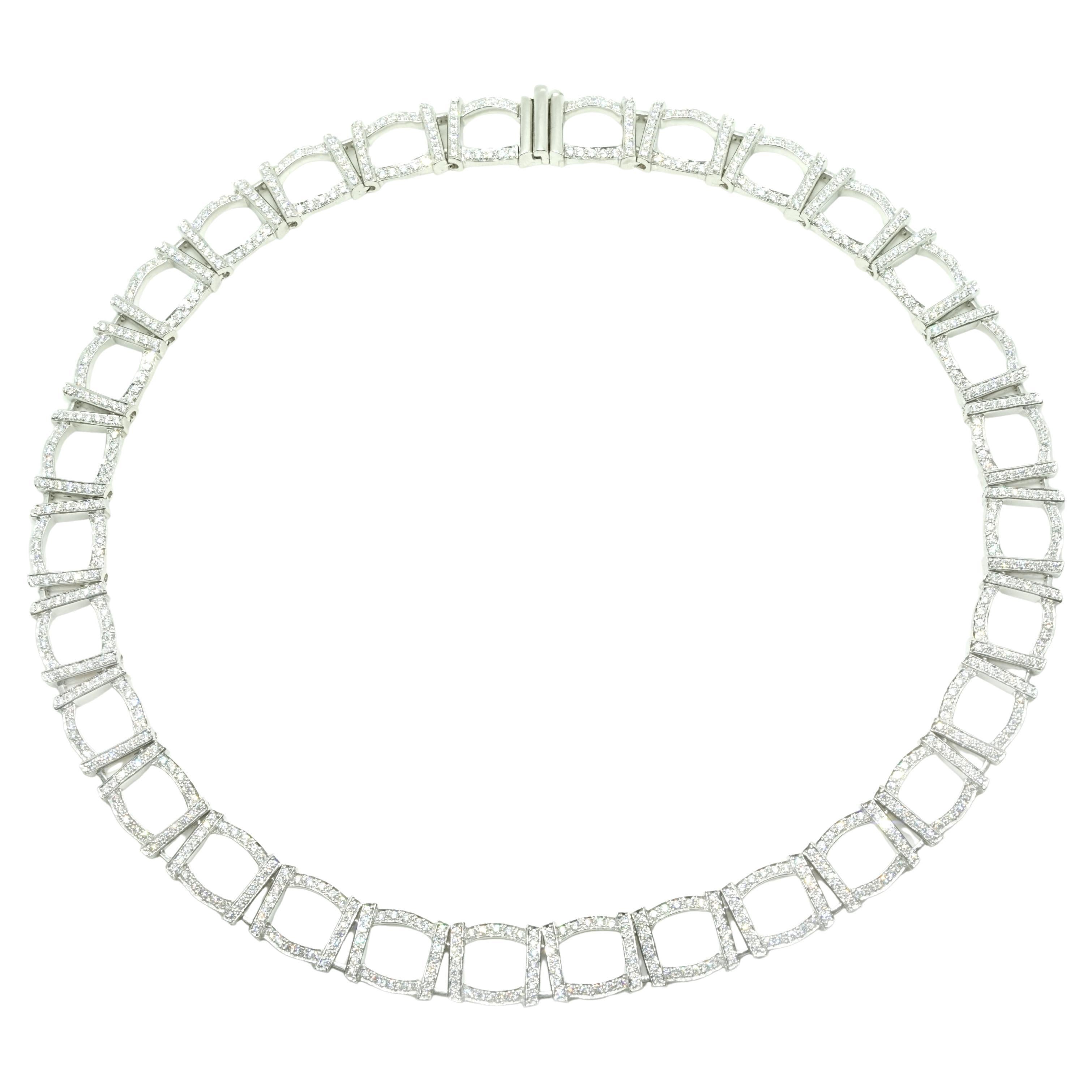 Tiffany & Co. Platinum Diamond Choker Necklace 6.5 Carats Like New