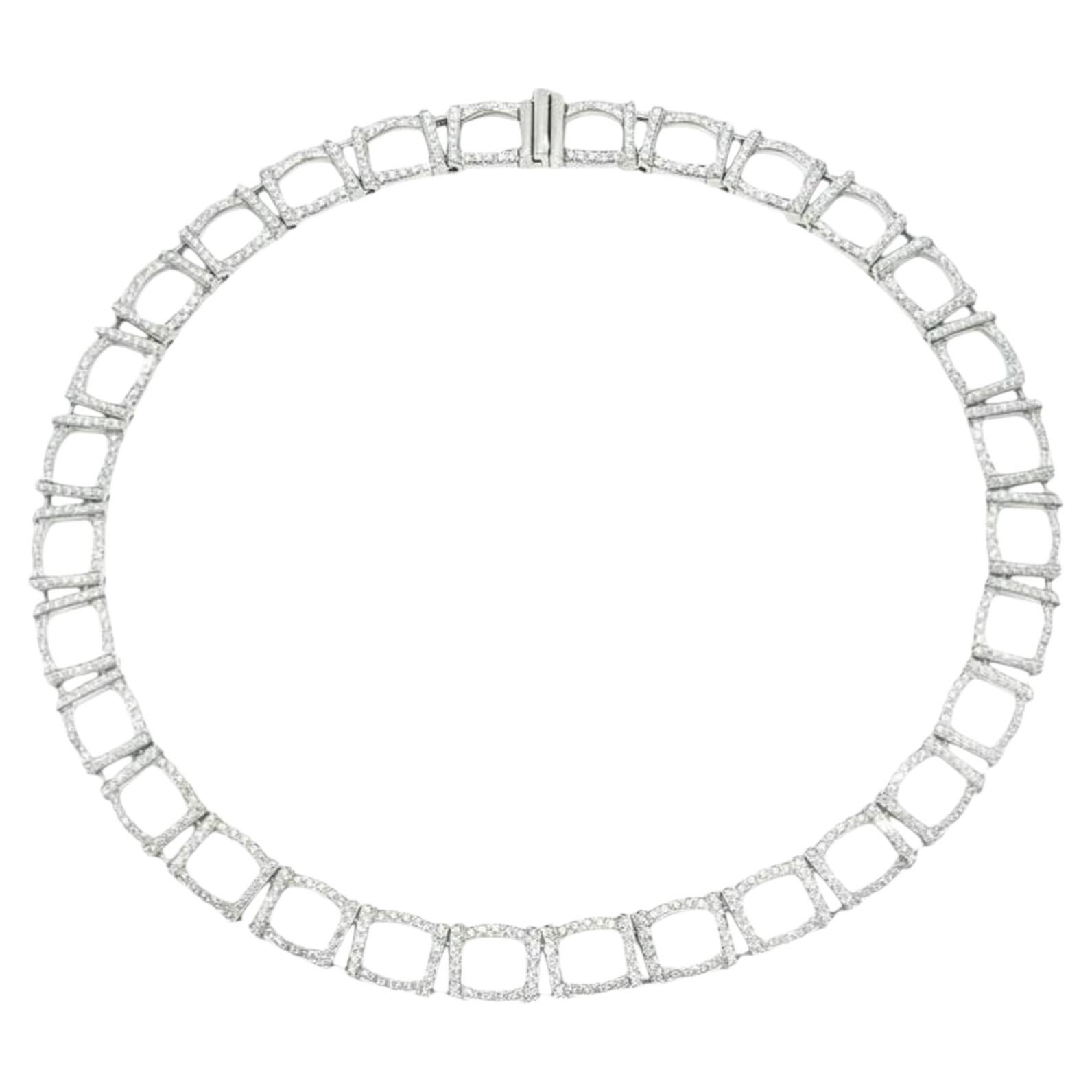 Tiffany & Co. Platinum Diamond Choker Necklace 6.8 Carats Like New Condition