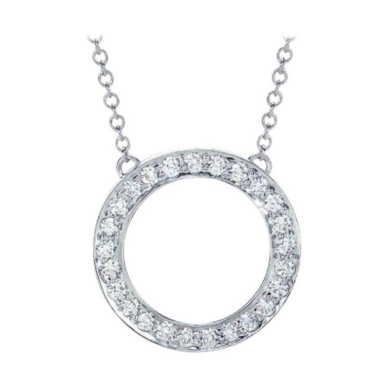 TIFFANY & Co. Collana con ciondolo con diamante in platino