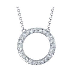 TIFFANY & Co. Collana con ciondolo con diamante in platino