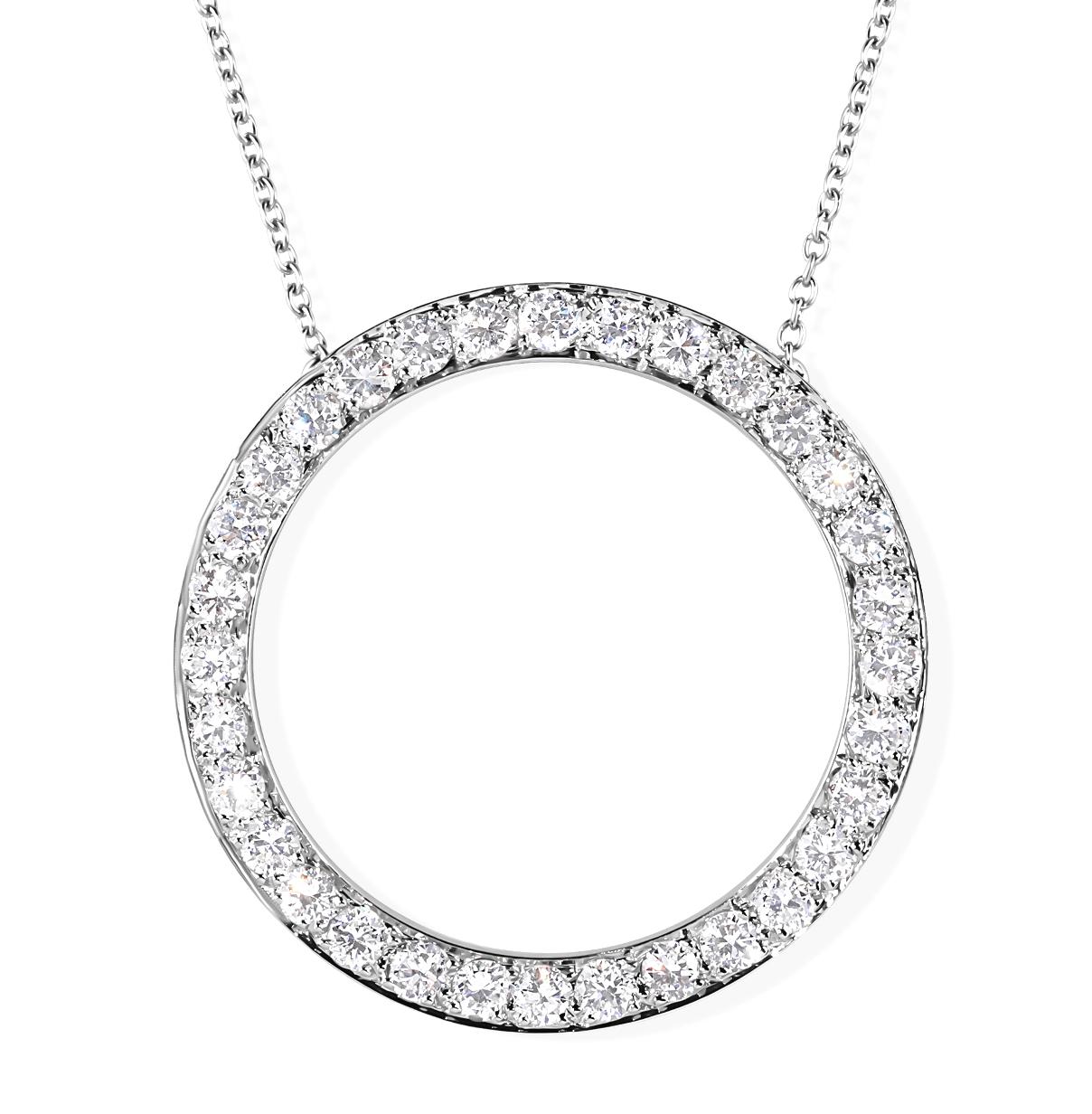 Taglio rotondo TIFFANY & Co. Collana con ciondolo in platino e diamanti LARGE in vendita