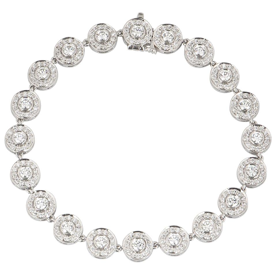Tiffany & Co. Platinum Diamond Circlet Bracelet 2.60 Carat