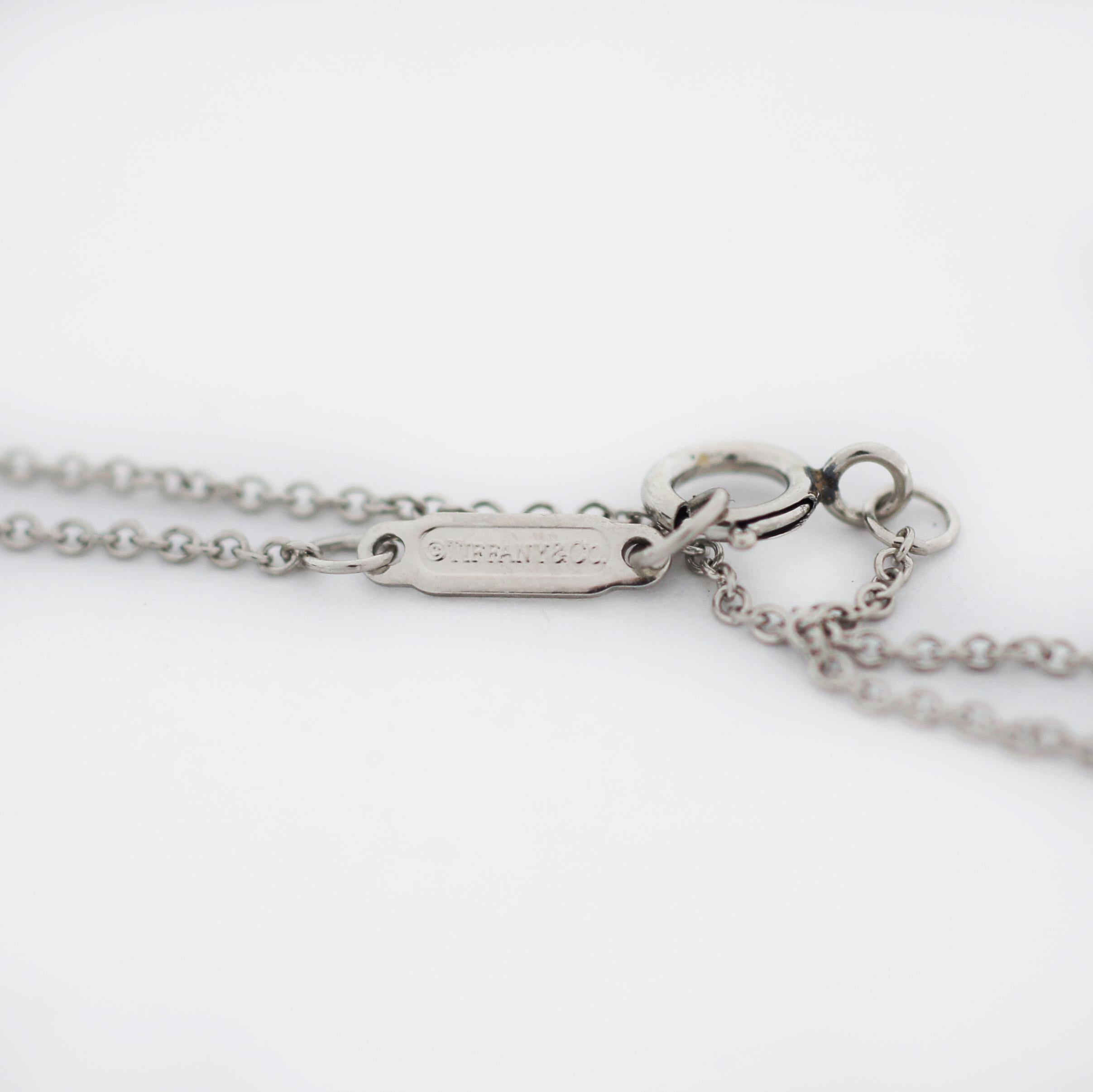 Tiffany & Co. Platinum Diamond Circlet Necklace In Good Condition For Sale In San Fernando, CA