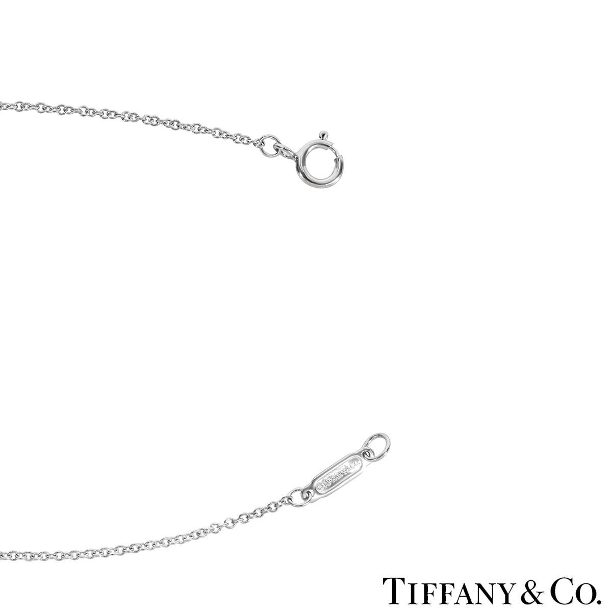 Tiffany & Co. Platinum Diamond Circlet Pendant In Excellent Condition For Sale In London, GB
