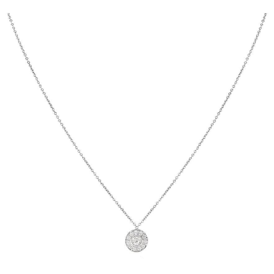 Tiffany & Co. Platinum Diamond Circlet Pendant For Sale