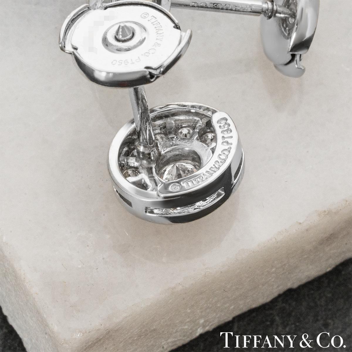 Tiffany & Co. Platin-Diamant-Rundstecker-Ohrringe Damen im Angebot