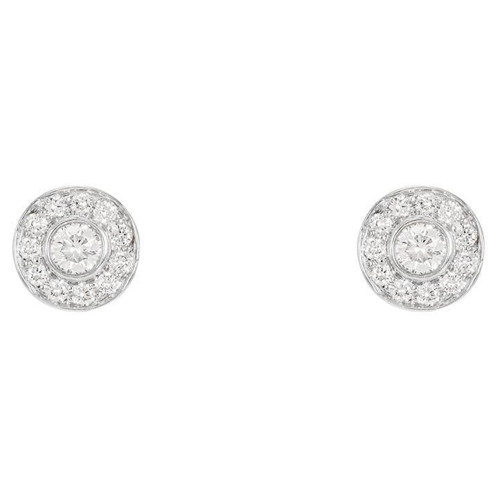 Tiffany & Co. Platinum Diamond Circlet Stud Earrings