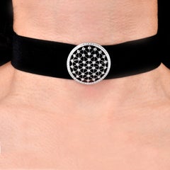 Tiffany & Co Platinum Diamond Circular Disc Brooch Pin Necklace