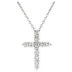 Tiffany & Co. Platinum Diamond Cross Pendant 0.42ct 60007429