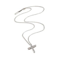 Tiffany & Co. Platinum Diamond Cross Pendant