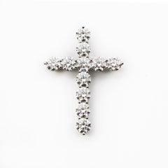 Tiffany & Co Platinum Diamond Cross Pendant