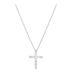 Tiffany & Co. Platinum Diamond Cross Pendant