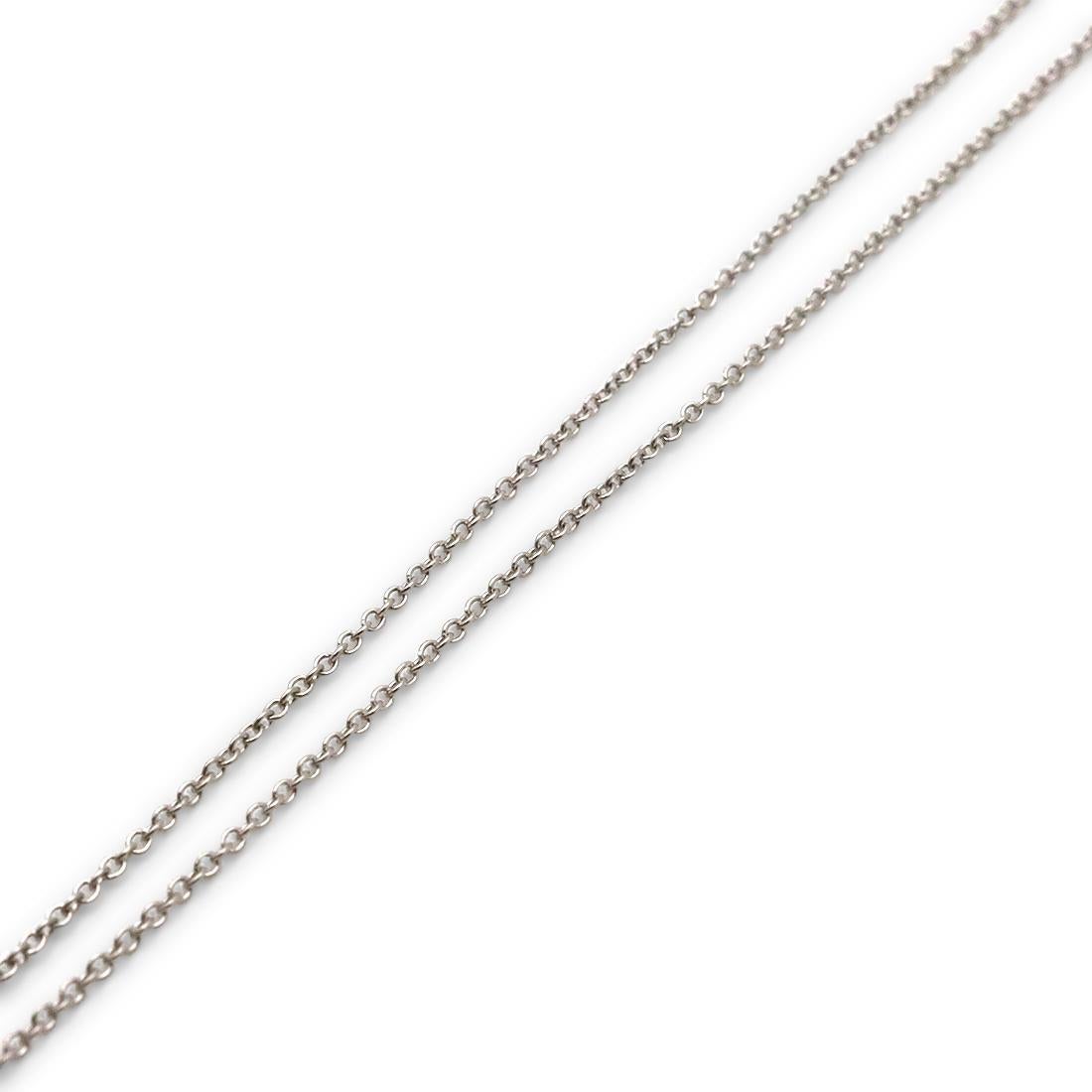 Round Cut Tiffany & Co. Platinum Diamond Cross Pendant Necklace, Large