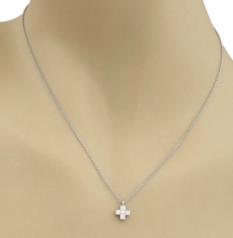 Women's TIFFANY & Co. Platinum Diamond Cruciform Cross Pendant Necklace