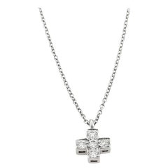 TIFFANY 
Co. Platinum Diamond Cruciform Cross Pendant Necklace