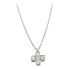 TIFFANY 
Co. Platinum Diamond Cruciform Cross Pendant Necklace