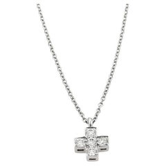 TIFFANY & Co. Platinum Diamond Cruciform Cross Pendant Necklace
