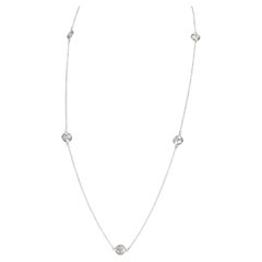 Tiffany & Co. Platinum Diamond Diamond By The Yard Necklace
