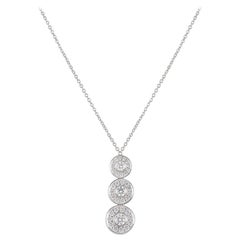 Tiffany & Co. Platinum Diamond Drop Circlet Pendant