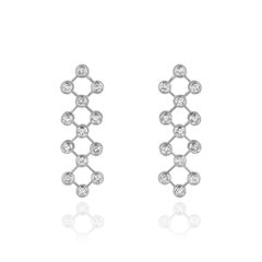 Tiffany & Co. Platinum Diamond Drop Earrings, 1.04ct, Clip-On Design