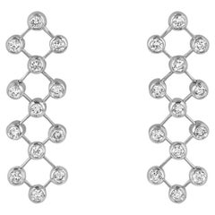 Tiffany & Co. Platin-Diamant-Tropfen-Ohrringe