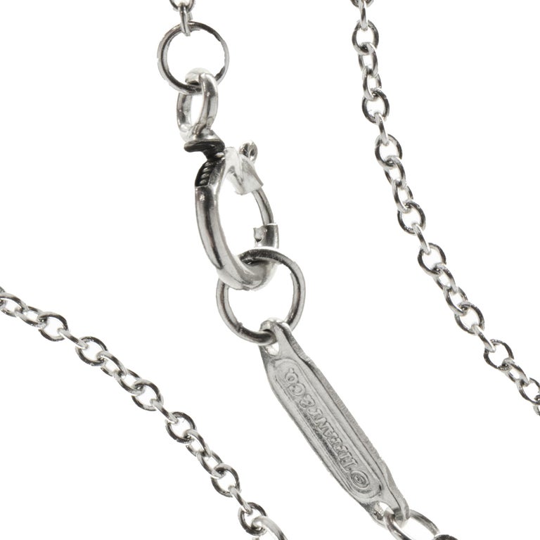 Tiffany and Co. Platinum Diamond Drop Necklace at 1stDibs
