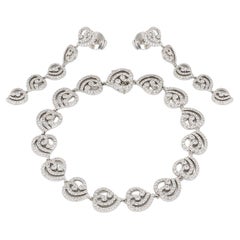 Tiffany & Co. Platinum Diamond Earring & Bracelet Set 3.35ct TDW