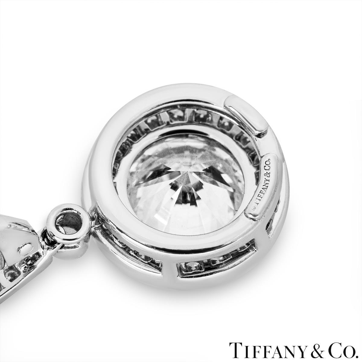 Tiffany & Co. Platin-Diamant-Ohrringe 3,65 Karat TDW Damen im Angebot