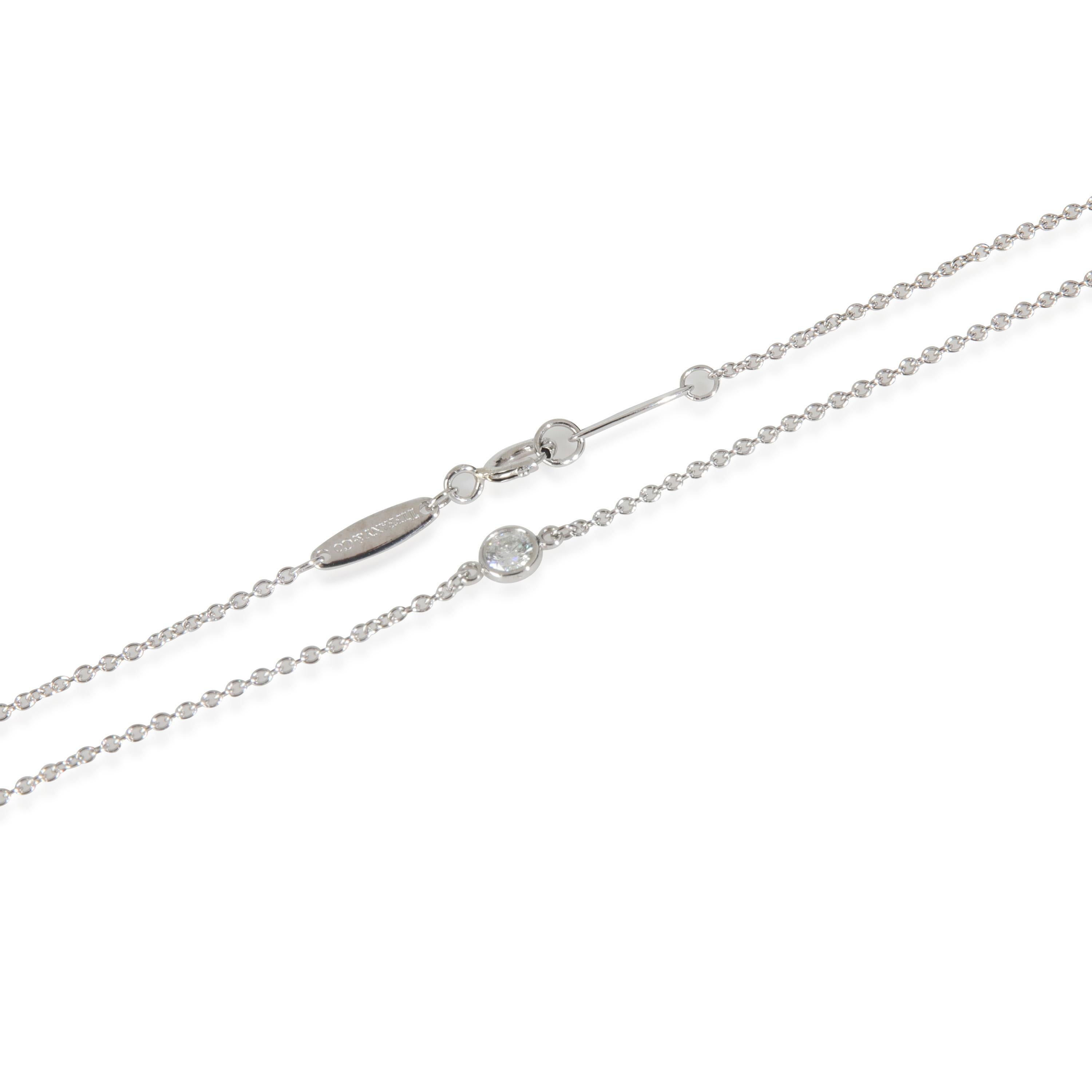Tiffany & Co. Platinum Diamond Elsa Peretti Diamond By The Yard Necklace In condizioni ottime in vendita a New York, NY
