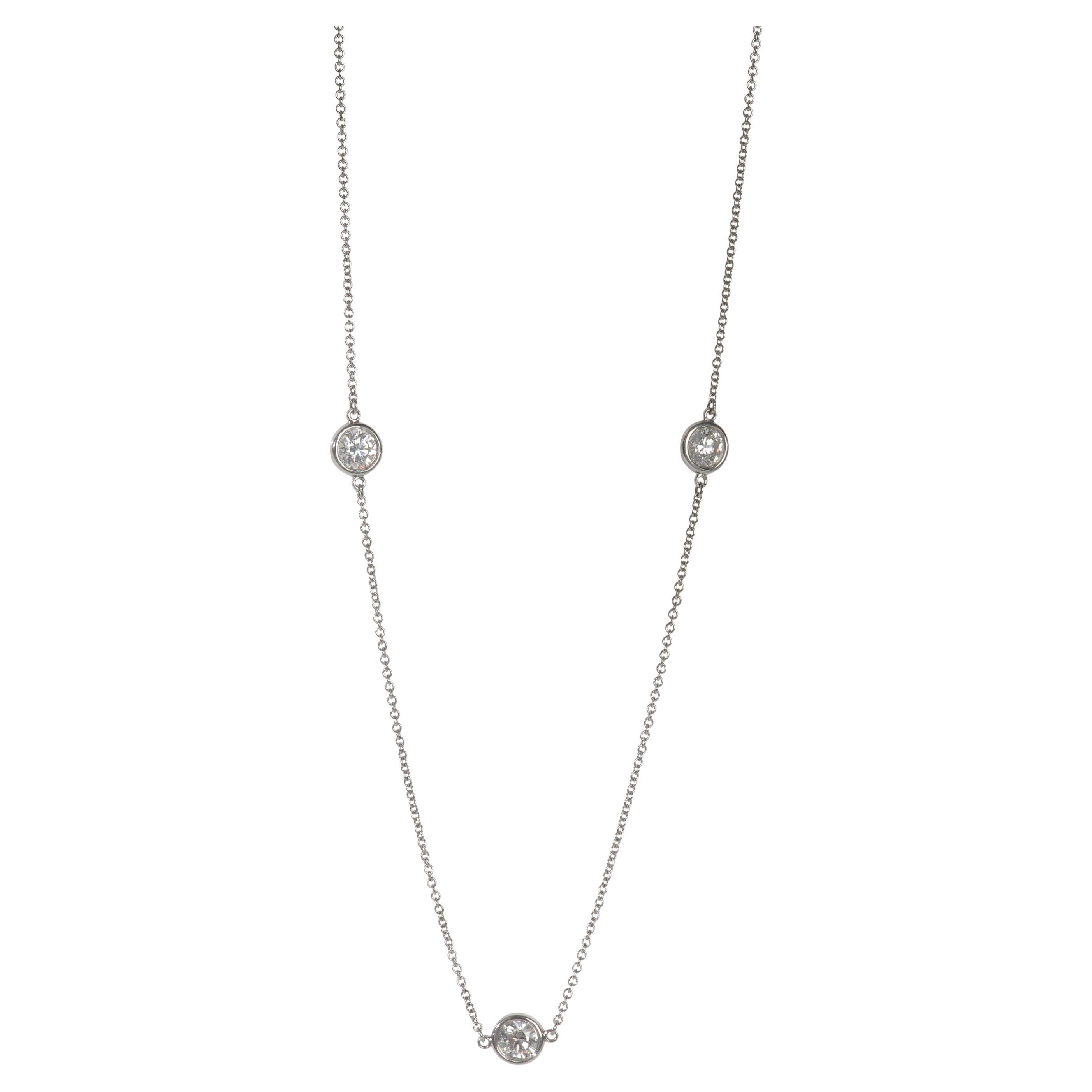 Tiffany
Co. Platinum Diamond Elsa Peretti Diamond By The Yard Necklace
