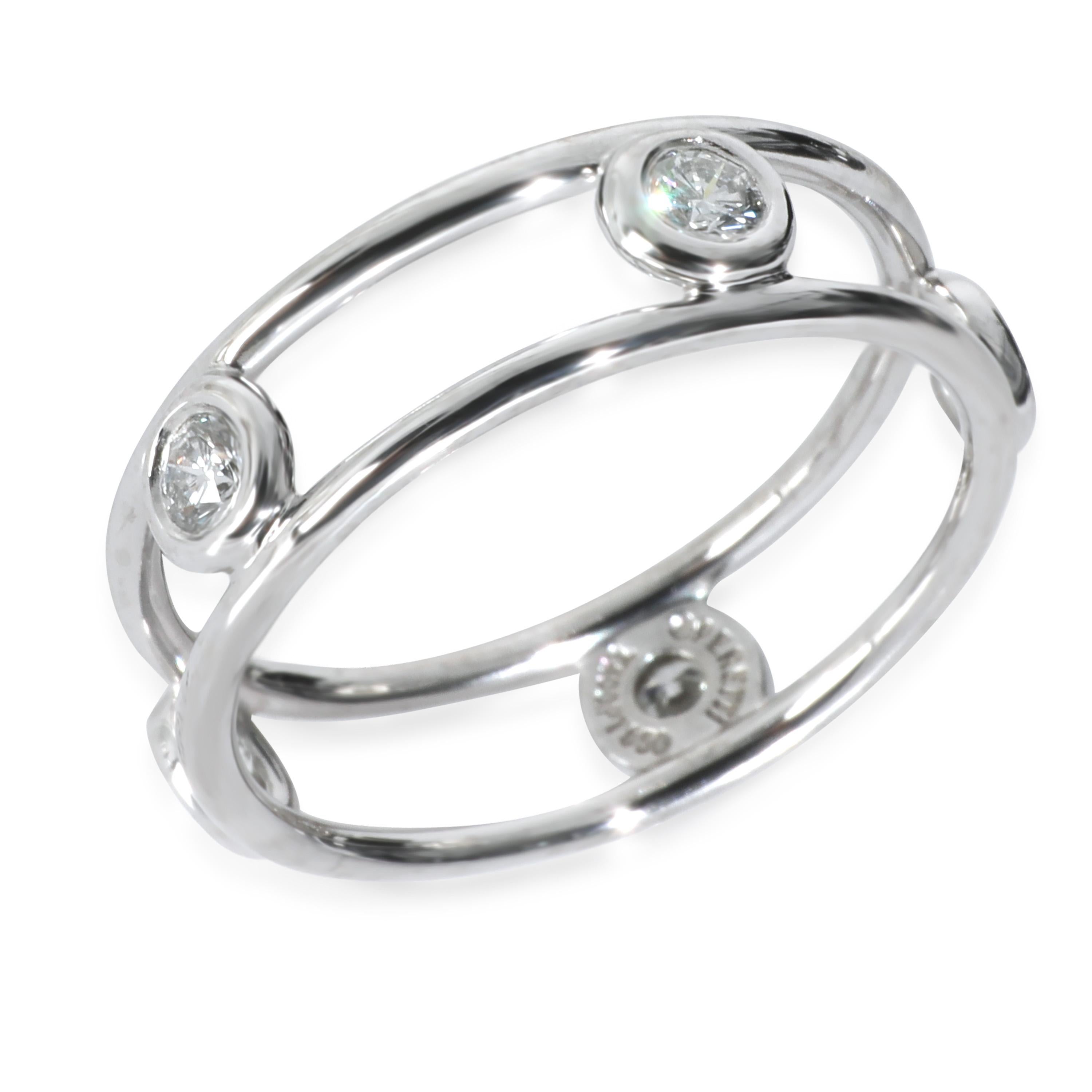 Tiffany & Co. Platinum Diamond Elsa Peretti Diamond By The Yard Ring In Good Condition For Sale In New York, NY