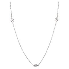 Tiffany & Co. Platinum Diamond Elsa Peretti Diamonds By The Yard Necklace