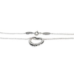 Tiffany & Co. Platinum Diamond Elsa Peretti Open Heart Pendant