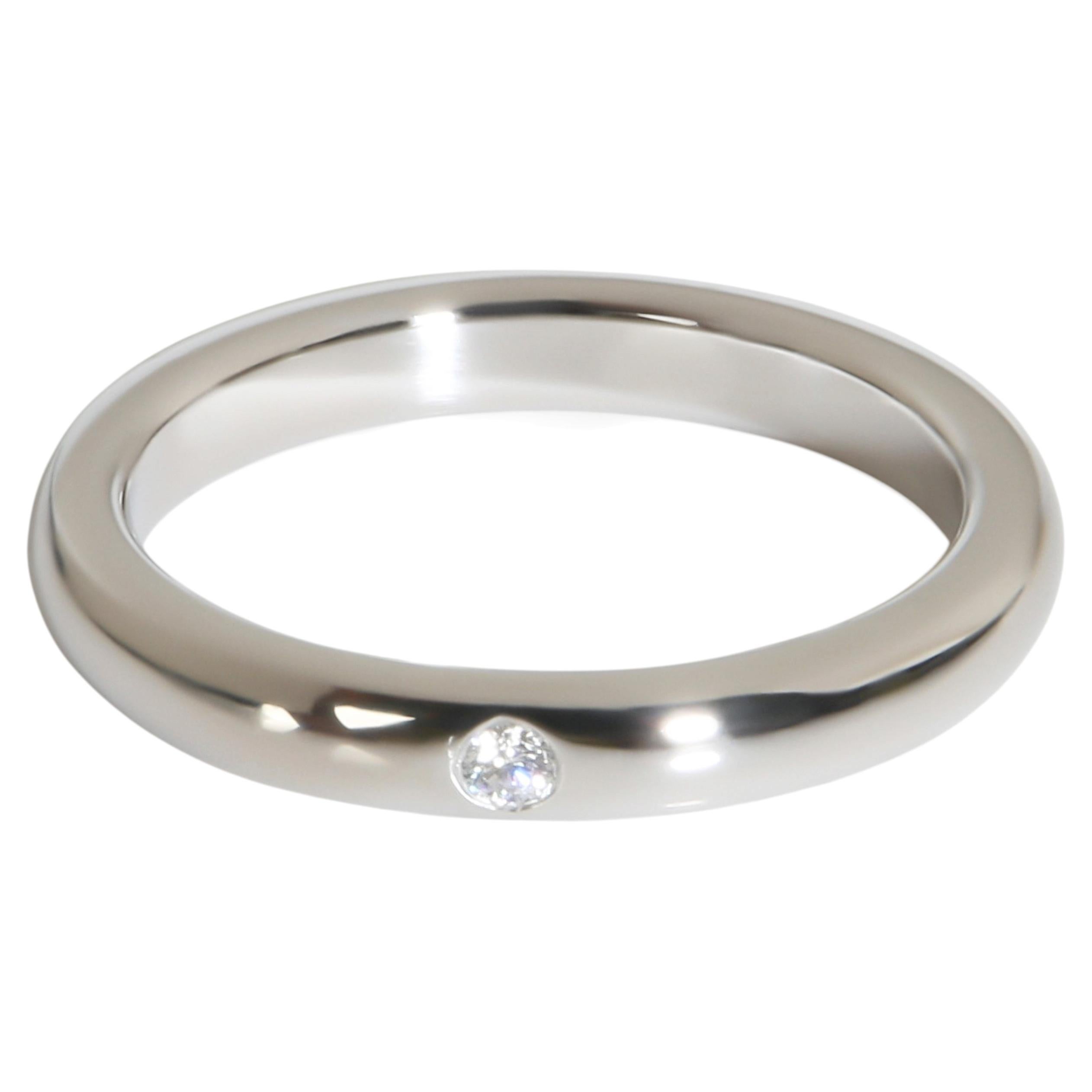 Tiffany & Co. Platinum Diamond Elsa Peretti Stacking Band For Sale