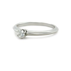 Tiffany & Co. Platinum Diamond Engagement Ring 0.18ct 3.6g